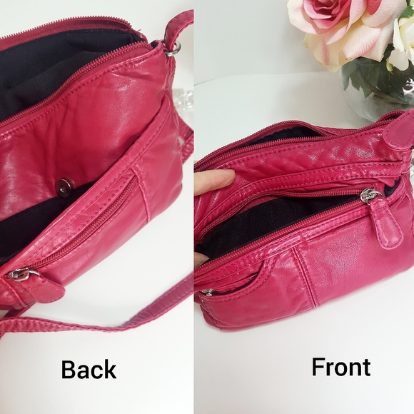Fiorelli💗Raspberry Crossbody/Shoulder Bag|Multi Front Pockets|Adjustable Strap - Picture 6 of 10